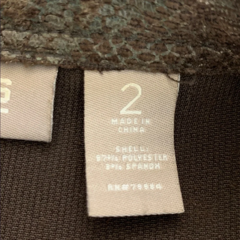 Chico's Dark Brown Metallic Jacket Sz 2 $119 - Picture 7 of 11
